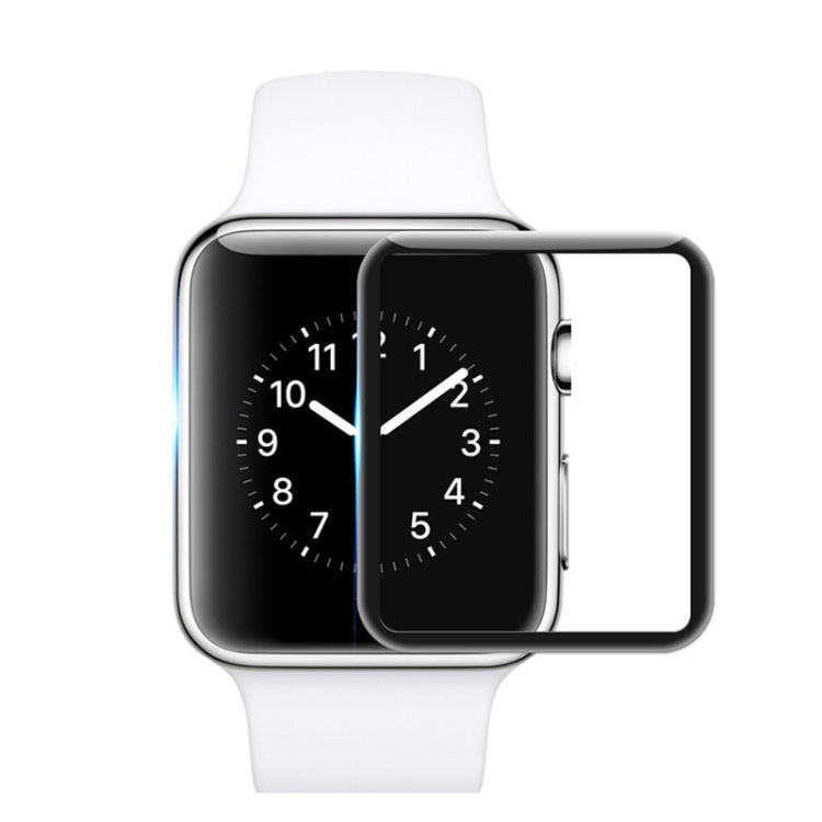 mocolo 0.33mm 9H 3D Round Edge Full Glue Tempered Glass Film (Black), Apple Watch Series 3 38mm, Apple Watch Series 3 42mm