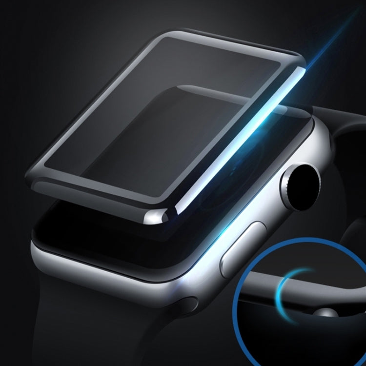 mocolo 0.33mm 9H 3D Round Edge Full Glue Tempered Glass Film (Black), Apple Watch Series 3 38mm, Apple Watch Series 3 42mm