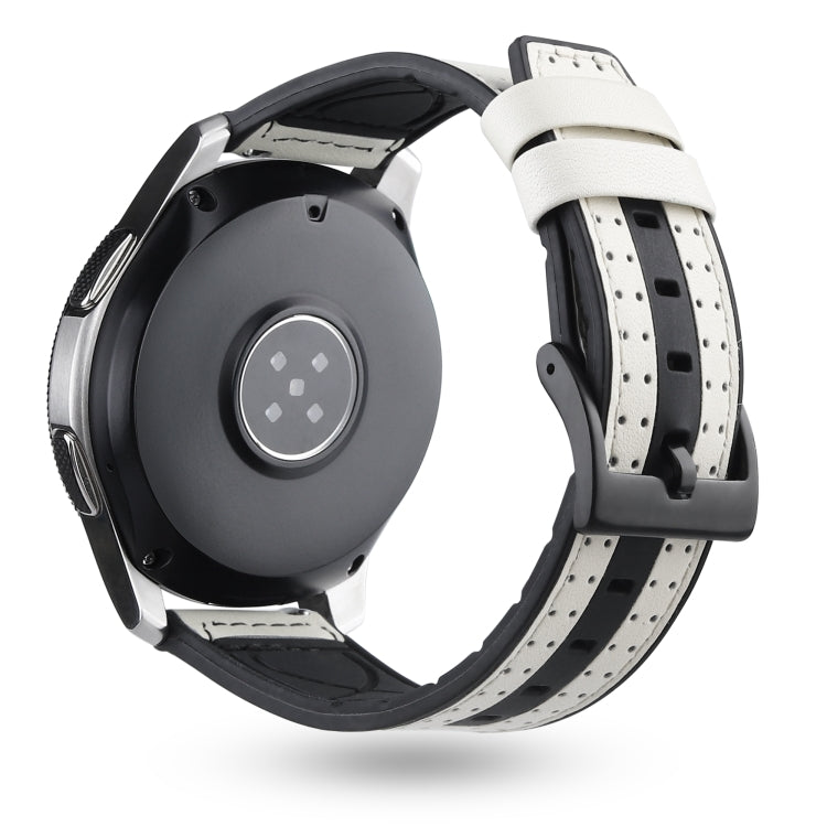 22mm For Huawei Watch GT2e / GT2 46mm Silicone Leather + Carbon Fiber Strap