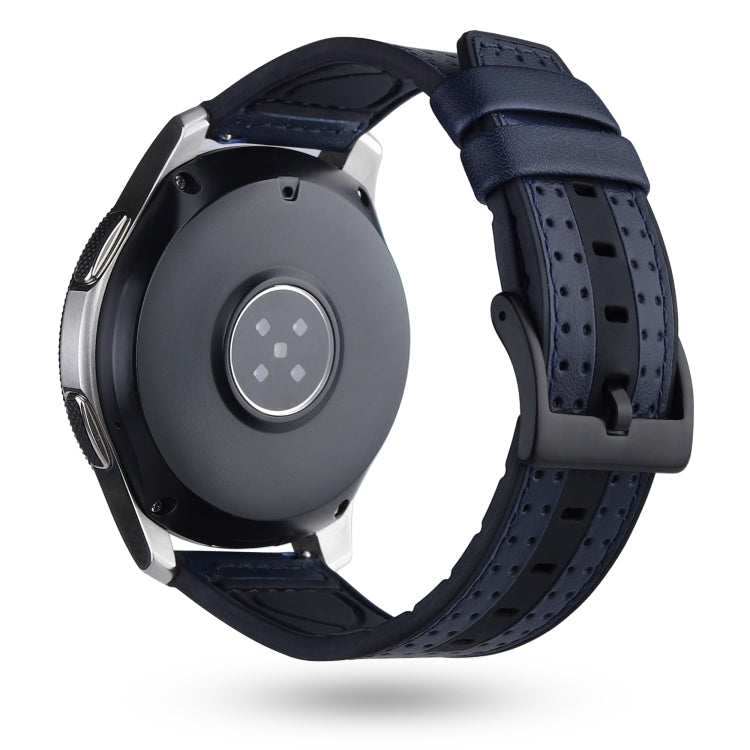 22mm For Huawei Watch GT2e / GT2 46mm Silicone Leather + Carbon Fiber Strap