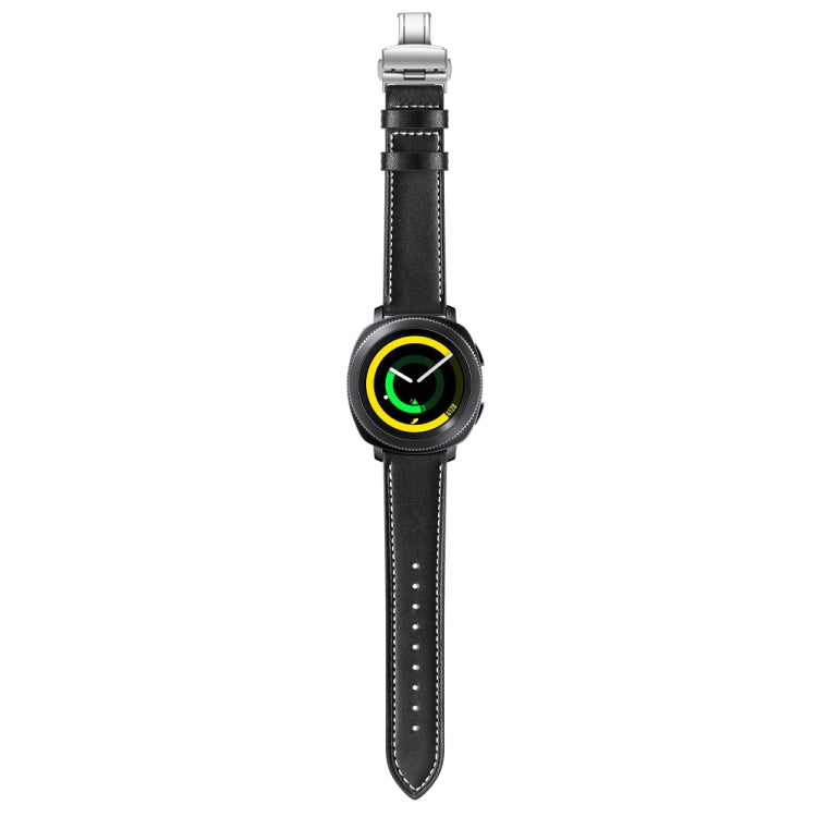 22mm For Huawei Watch GT2e / GT2 46mm Leather Butterfly Buckle Strap Silver Buckle