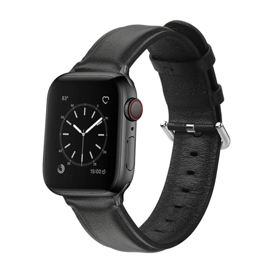 For Apple Watch Series 5 & 4 44mm 3 & 2 & 1 42mm Round Hole Leather Strap