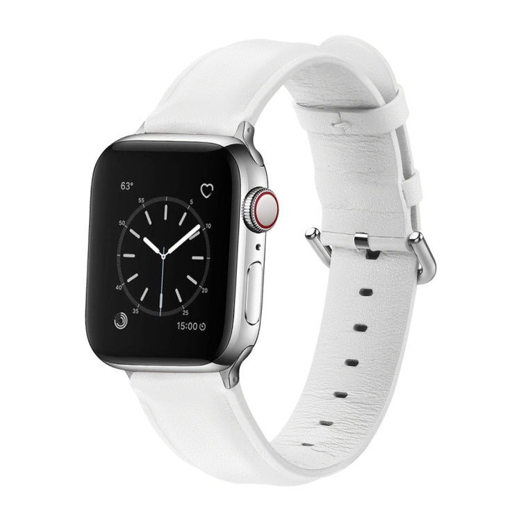 For Apple Watch Series 5 & 4 44mm 3 & 2 & 1 42mm Round Hole Leather Strap