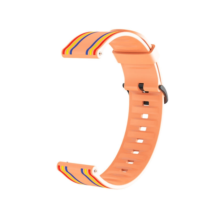 22mm For Huawei Watch GT2e / GT / GT2 46MM Striped Silicone Strap