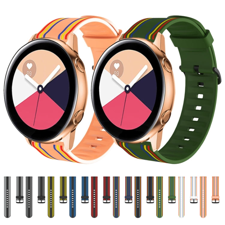 22mm For Huawei Watch GT2e / GT / GT2 46MM Striped Silicone Strap