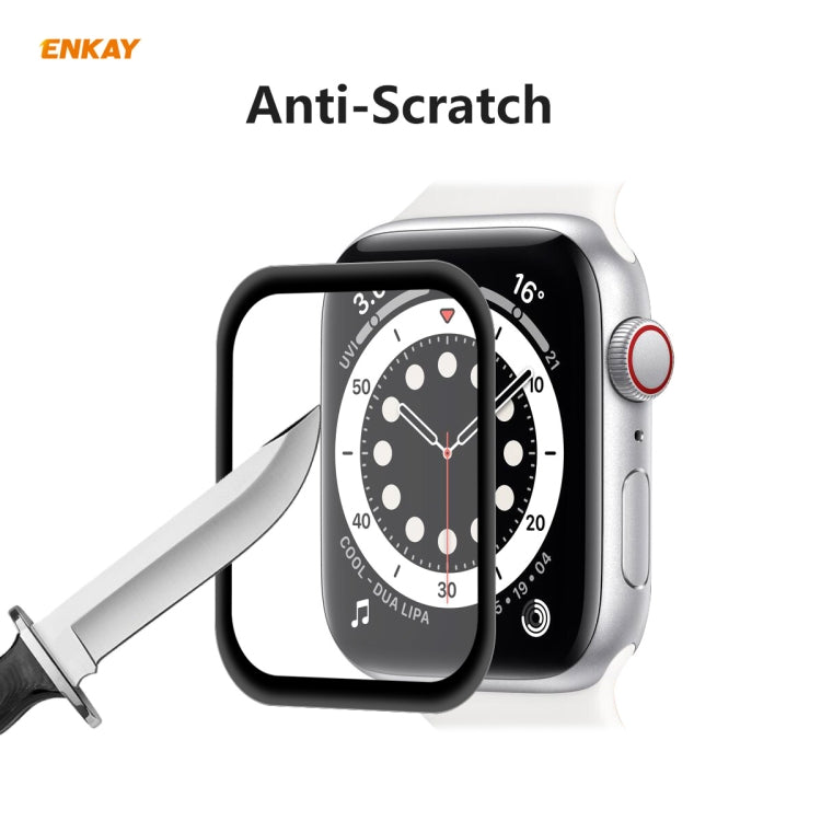 10 PCS For Apple Watch Series 6/5/4/SE 44mm ENKAY Hat-Prince 3D Full Screen PET Curved Hot Bending HD Screen Protector Film, For Apple Watch Series 6/5/4/SE 44mm