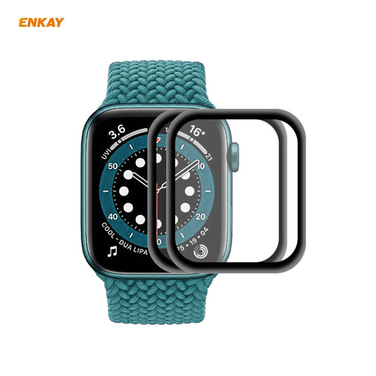 2 PCS ENKAY Hat-Prince 3D Full Screen Soft PC Edge + PMMA HD Screen Protector Film, For Apple Watch 6/5/4/SE 44mm, For Apple Watch 6/5/4/SE 40mm
