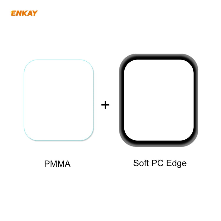 2 PCS ENKAY Hat-Prince 3D Full Screen Soft PC Edge + PMMA HD Screen Protector Film, For Apple Watch 6/5/4/SE 44mm, For Apple Watch 6/5/4/SE 40mm