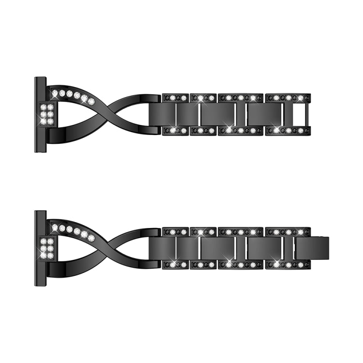 X-shaped Diamond-studded Solid Stainless Steel Wrist Strap Watch Band for Samsung Gear S3