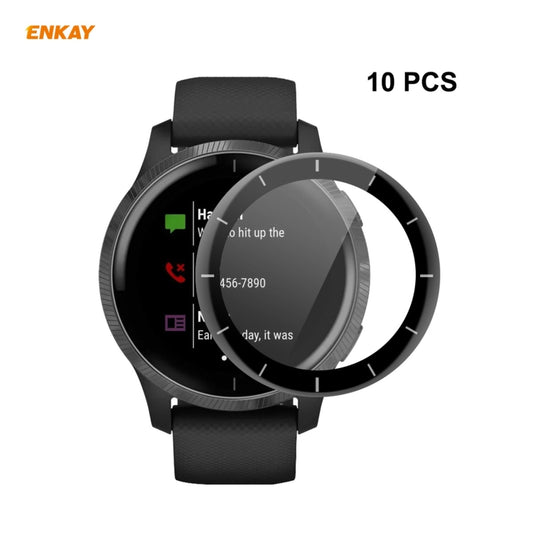 10 PCS ENKAY Hat-Prince 3D Full Screen Soft PC Edge + PMMA HD Screen Protector Film, For Venu 2 / Vivoactive 4 45mm (10 PCS)