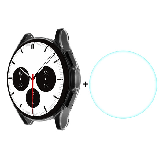 ENKAY Hat-Prince Full Coverage Transparent Soft Case TPU HD Clear Cover + Tempered Glass Protector, For Samsung Galaxy Watch4 Classic 42mm, For Samsung Watch4 Classic 46mm