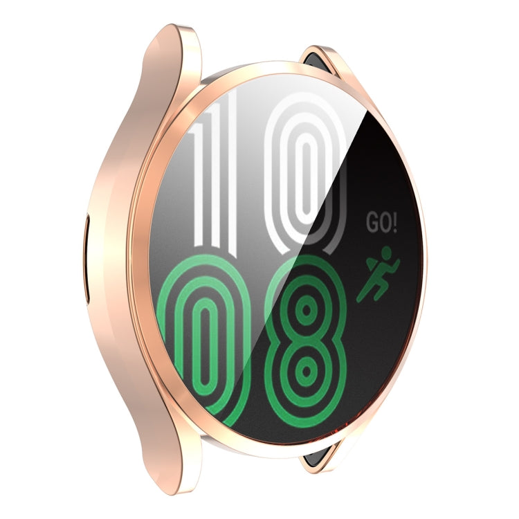 For Samsung Galaxy Watch4 44mm ENKAY Hat-Prince Full Coverage Electroplated Soft TPU Case with Screen Protection