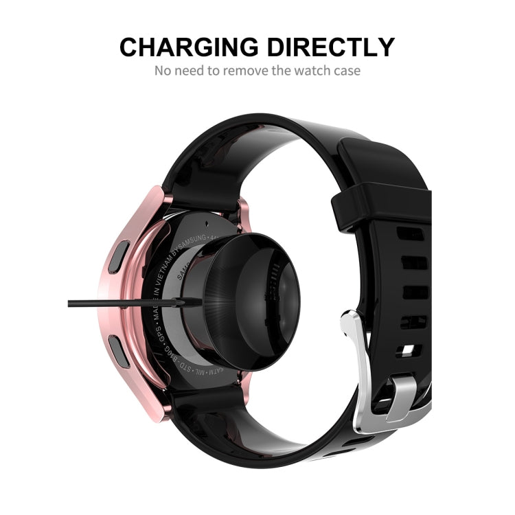 For Samsung Galaxy Watch4 44mm ENKAY Hat-Prince Full Coverage Electroplated Soft TPU Case with Screen Protection