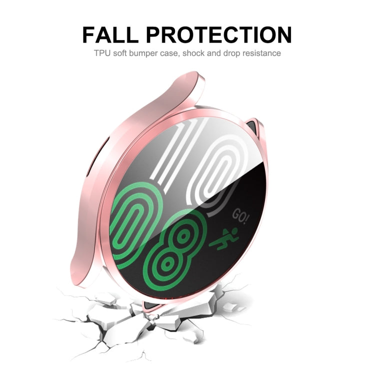 For Samsung Galaxy Watch4 44mm ENKAY Hat-Prince Full Coverage Electroplated Soft TPU Case with Screen Protection