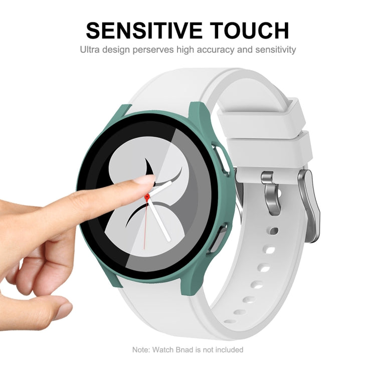 ENKAY Hat-Prince Full Coverage PC Frame + Tempered Glass Protector Composite Case for Samsung Galaxy Watch4 40mm