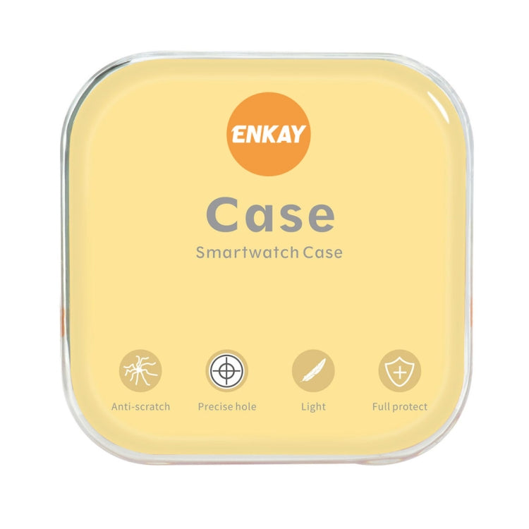 ENKAY Hat-Prince Full Coverage PC Frame + Tempered Glass Protector Composite Case for Samsung Galaxy Watch4 44mm