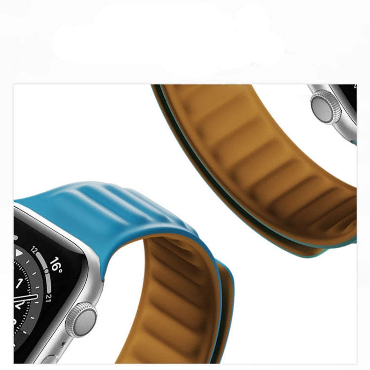 Silicone Magnetic Strap Watchband For Apple Watch Series, 7 41mm / 6&SE&5&4 40mm / 3&2&1 38mm, 7 45mm / 6&SE&5&4 44mm / 3&2&1 42mm