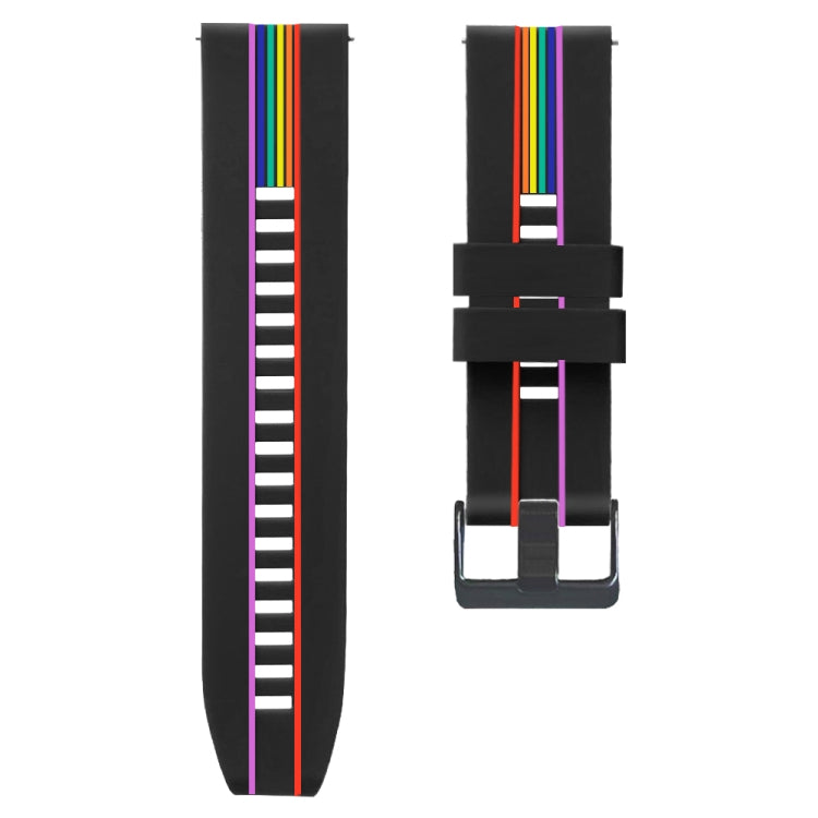 Rainbow Silicone Watchband, For Honor Magic Watch 2 46mm, For Honor Watch Dream