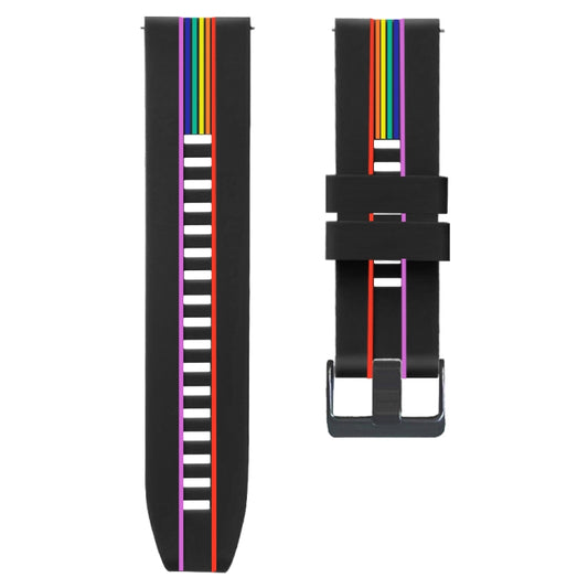 Rainbow Silicone Watchband, For Honor Magic Watch 2 46mm, For Honor Watch Dream