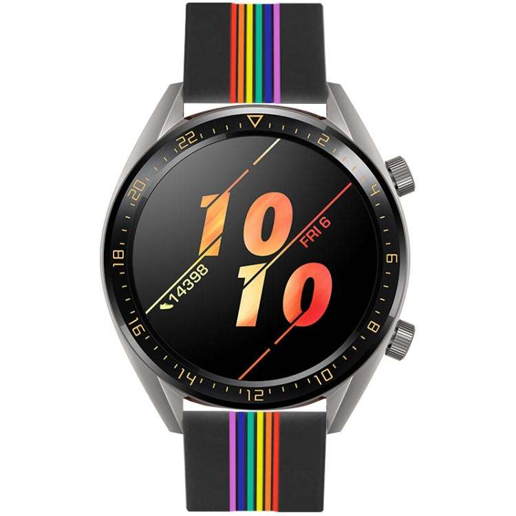 Rainbow Silicone Watchband, For Honor Magic Watch 2 46mm, For Honor Watch Dream