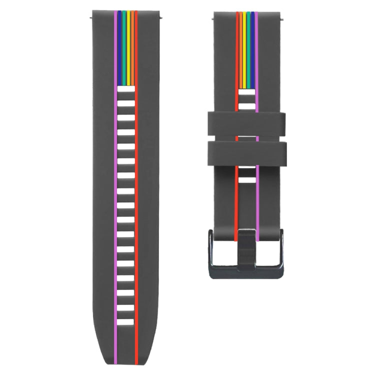 Rainbow Silicone Watchband, For Honor Magic Watch 2 46mm, For Honor Watch Dream