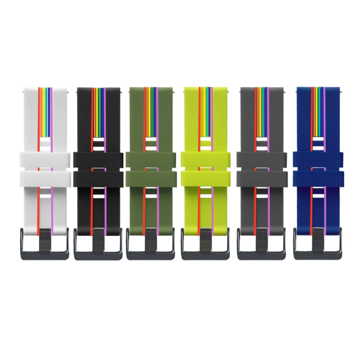 Rainbow Silicone Watchband, For Honor Magic Watch 2 46mm, For Honor Watch Dream