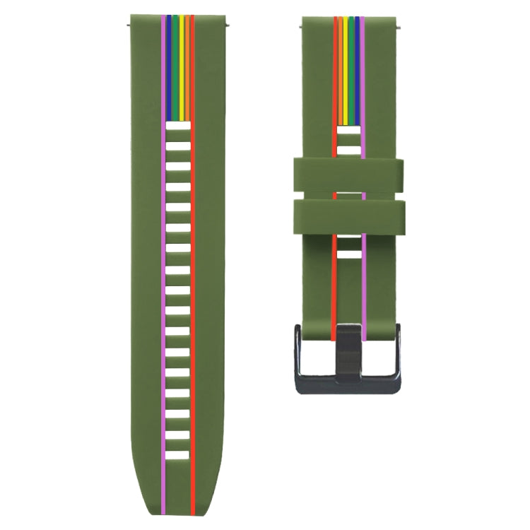 Rainbow Silicone Watchband, For Honor Magic Watch 2 46mm, For Honor Watch Dream