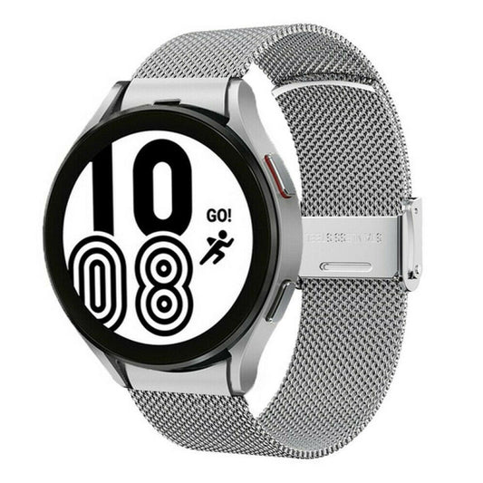 Milan Metal Steel Mesh One Buckle Strap, For Samsung Galaxy Watch 3 41mm, For Samsung Galaxy Watch 4 Classic 42mm / 46mm, For Samsung Galaxy Watch 4 40mm / 44mm, For Samsung Galaxy Gear Sport, For Samsung Galaxy Gear S2 Classic