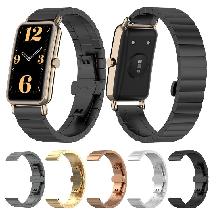 One Bead Metal Steel Watch Strap, For Huawei Fit Mini