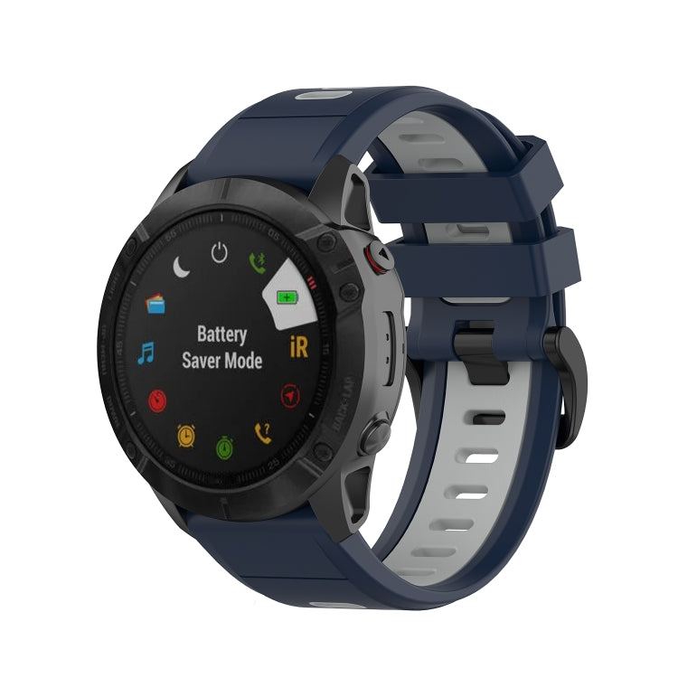 20mm Two-color Silicone Jack Watch Strap, For Garmin Fenix 7S