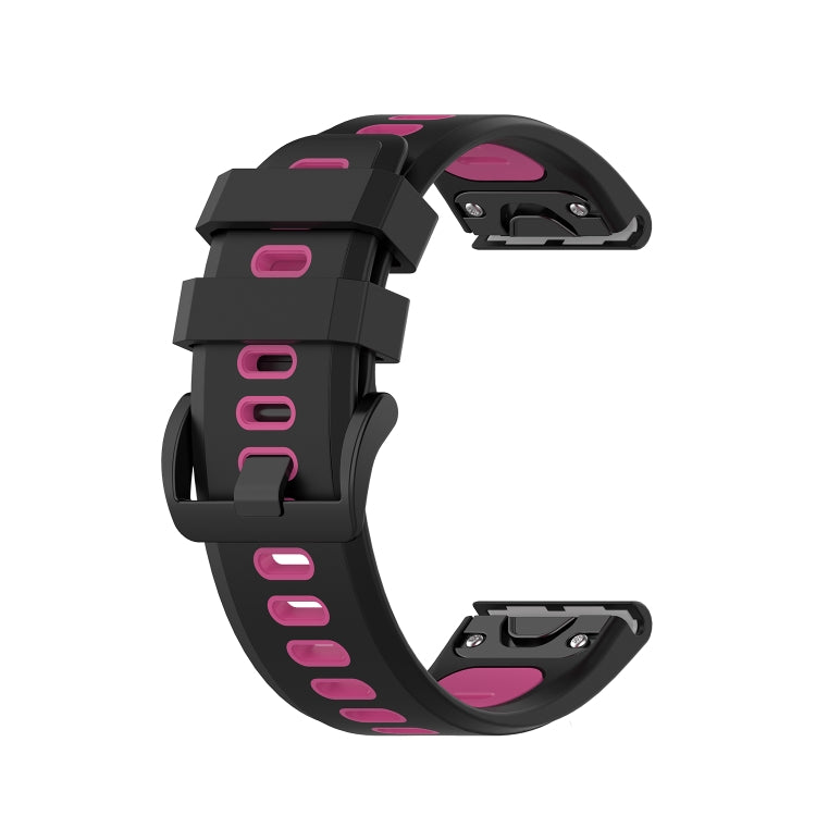 20mm Two-color Silicone Jack Watch Strap, For Garmin Fenix 7S