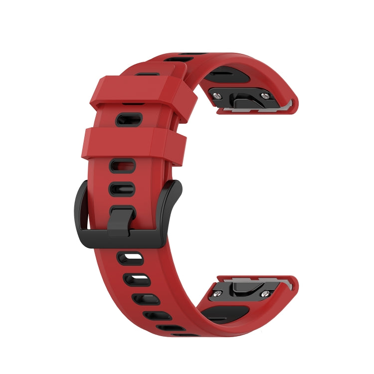 20mm Two-color Silicone Jack Watch Strap, For Garmin Fenix 7S