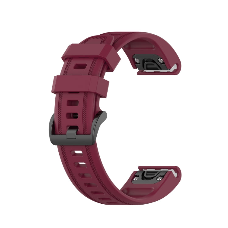 20mm Solid Color Silicone Quick Release Strap, For Garmin Fenix 7S