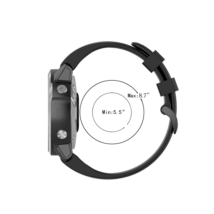 20mm Solid Color Silicone Quick Release Strap, For Garmin Fenix 7S