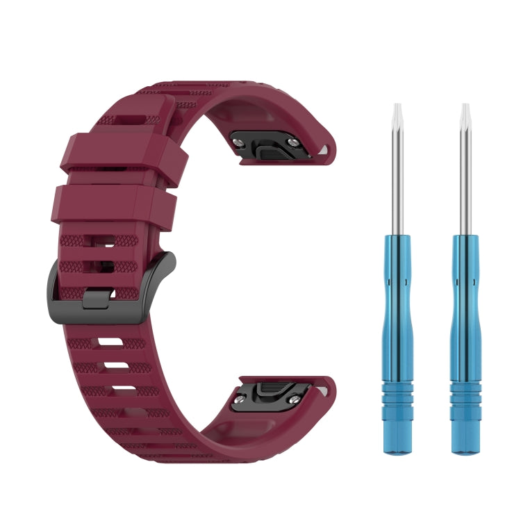 22mm Solid Color Silicone Quick Release Strap,, For Garmin Fenix 7 / EPIX