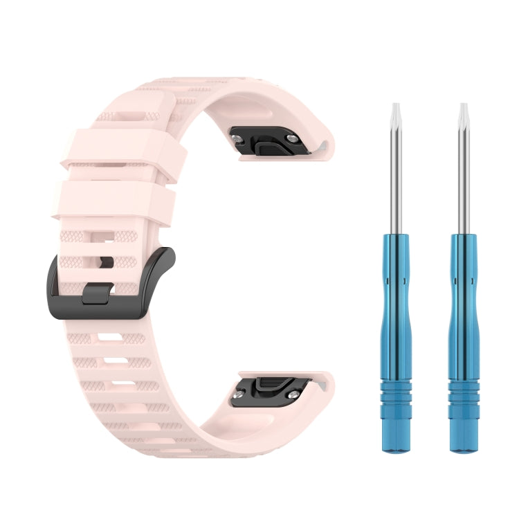 26mm Solid Color Silicone Quick Release Strap, For Garmin Fenix 7X