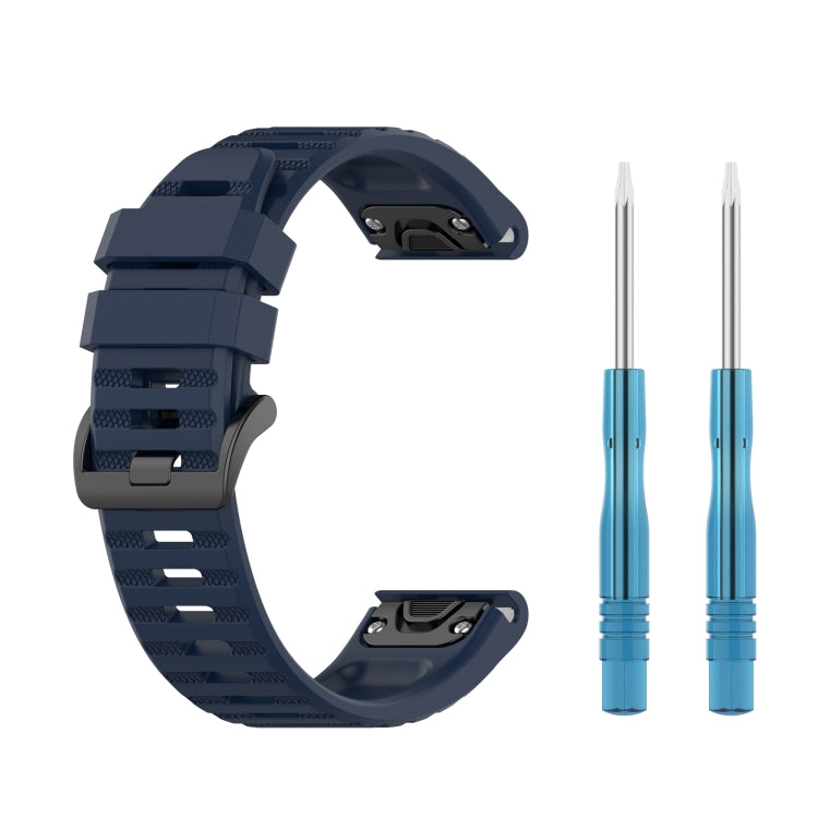 26mm Solid Color Silicone Quick Release Strap, For Garmin Fenix 7X