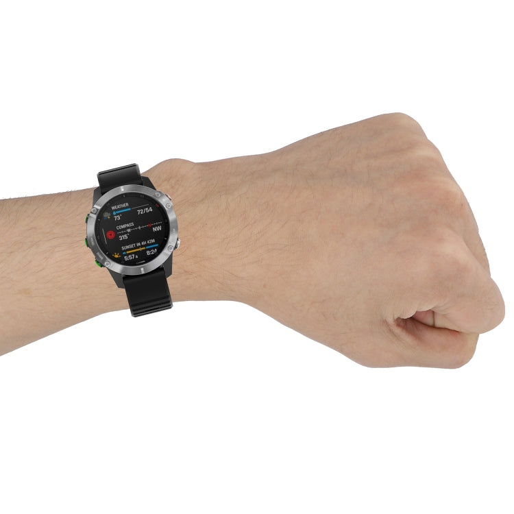 26mm Solid Color Silicone Quick Release Strap, For Garmin Fenix 7X