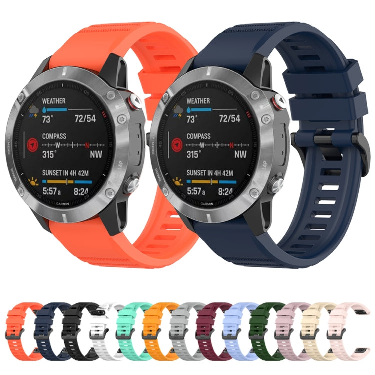 26mm Solid Color Silicone Quick Release Strap, For Garmin Fenix 7X