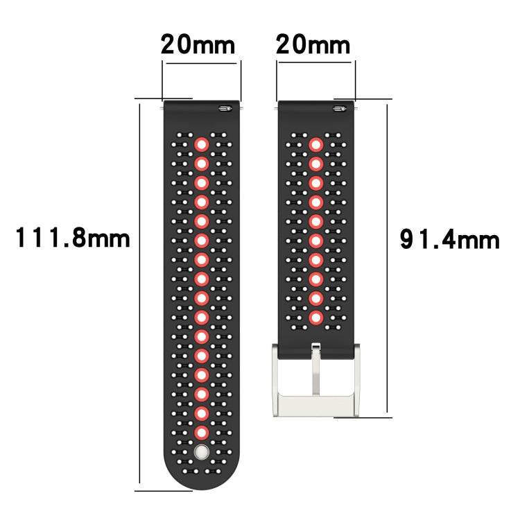 20mm Silicone Sports Strap, For Garmin Venu 2 Plus, For Garmin Move Sport, For Garmin Move 3