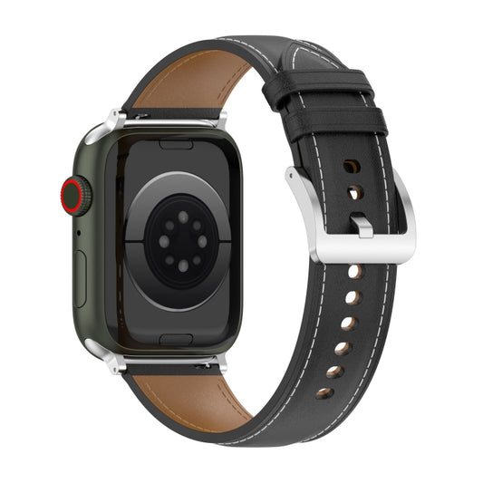 Top Layer Cowhide Sewing Watch Strap For Apple Watch Series, 7 41mm / 6&SE&5&4 40mm / 3&2&1 38mm 20mm, 7 45mm / 6&SE&5&4 44mm / 3&2&1 42mm 22mm, 7 41mm / 6&SE&5&4 40mm / 3&2&1 38mm 22mm, 7 45mm / 6&SE&5&4 44mm / 3&2&1 42mm 20mm