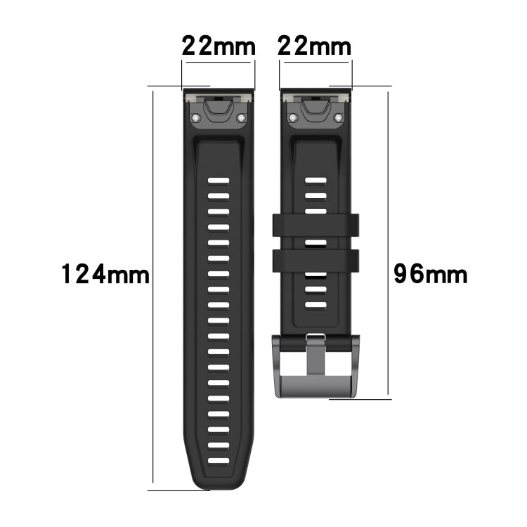 22mm Silicone Solid Color Watch Band, For Garmin Instinct 2, For Garmin Instinct, For Garmin Approach S62
