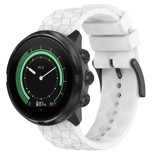 24mm Football Pattern Silicone Solid Color Watch Band, For Suunto 9, For Suunto 7, For Suunto 9 Baro, For Suunto Spartan Sport Wrist HR Baro, For Suunto Spartan Sport
