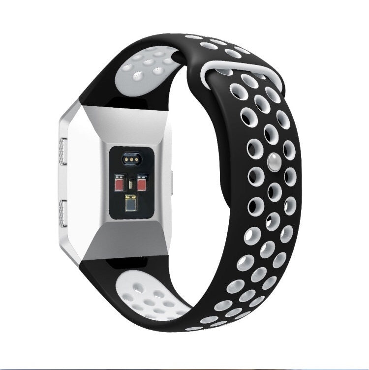 For Fitbit Ionic Breathable Two-tone Silicone Watch Band