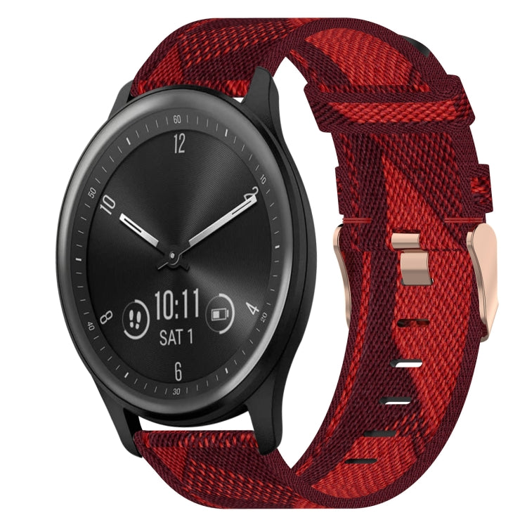 20mm Nylon Woven Watch Band, For Garmin Garminmove Style, For Garmin Vivomove, For Garmin Vivomove HR Sport, For Garmin Vivoactive 3, For Garmin Vivoactive3 Music, For Garmin Forerunner 245