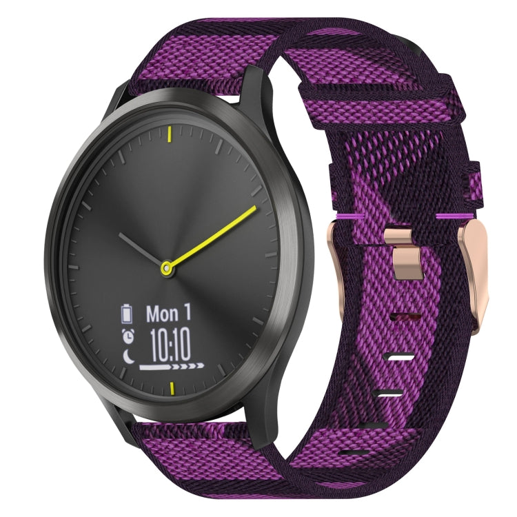 20mm Nylon Woven Watch Band, For Garmin Garminmove Style, For Garmin Vivomove, For Garmin Vivomove HR Sport, For Garmin Vivoactive 3, For Garmin Vivoactive3 Music, For Garmin Forerunner 245