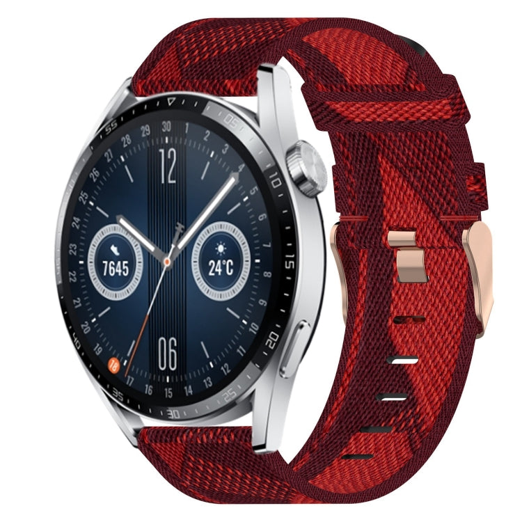 20mm Nylon Woven Watch Band, For Huawei Watch GT3 Pro 43mm, For Huawei Watch GT3 42mm, For Huawei Watch GT2 42mm, For Huawei Watch 2, For Honor Watch ES, For Honor MagicWatch2 42mm