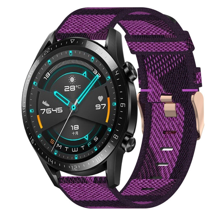 20mm Nylon Woven Watch Band, For Huawei Watch GT3 Pro 43mm, For Huawei Watch GT3 42mm, For Huawei Watch GT2 42mm, For Huawei Watch 2, For Honor Watch ES, For Honor MagicWatch2 42mm