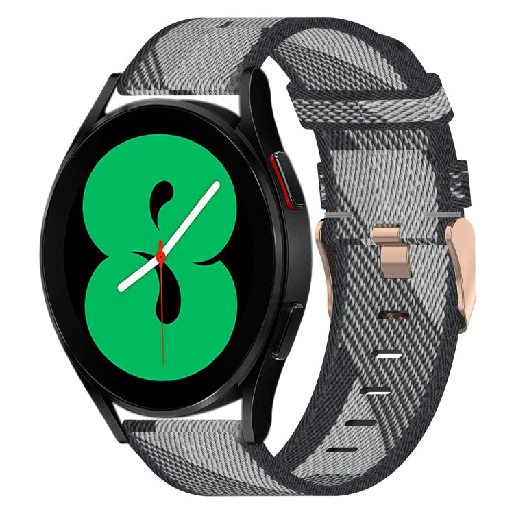 20mm Nylon Woven Watch Band, For Samsung Galaxy Watch 4 40mm, For Samsung Galaxy Watch 4 44mm, For Samsung  Galaxy Watch 4 Classic 42mm, For Samsung  Galaxy Watch 4 Classic 46mm, For Samsung Galaxy Watch 3 41mm, For Samsung Galaxy Watch Active 2 40mm