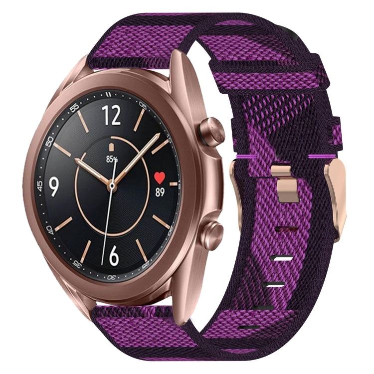 20mm Nylon Woven Watch Band, For Samsung Galaxy Watch 4 40mm, For Samsung Galaxy Watch 4 44mm, For Samsung  Galaxy Watch 4 Classic 42mm, For Samsung  Galaxy Watch 4 Classic 46mm, For Samsung Galaxy Watch 3 41mm, For Samsung Galaxy Watch Active 2 40mm